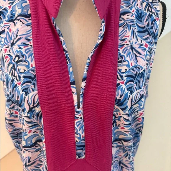 Simply Southern Blue and White Sleeveless V-Neck Sundress - Picture 4 of 10